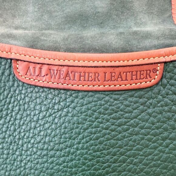 Vintage Green Dooney & Bourke Leather Equestrian Crossbody Medium Essex Purse - Picture 11 of 14